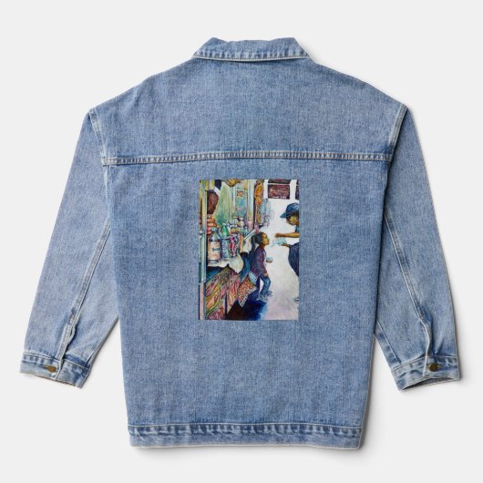 Uiteindelijk levert hoop op denim jacket (Achterkant)