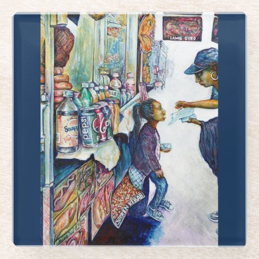 Uiteindelijk levert hoop op glazen onderzetter (Voorkant)