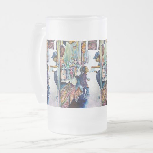 Uiteindelijk levert hoop op matglas bierpul (Voorkant links)