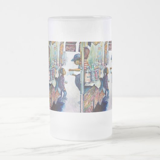 Uiteindelijk levert hoop op matglas bierpul (Center)