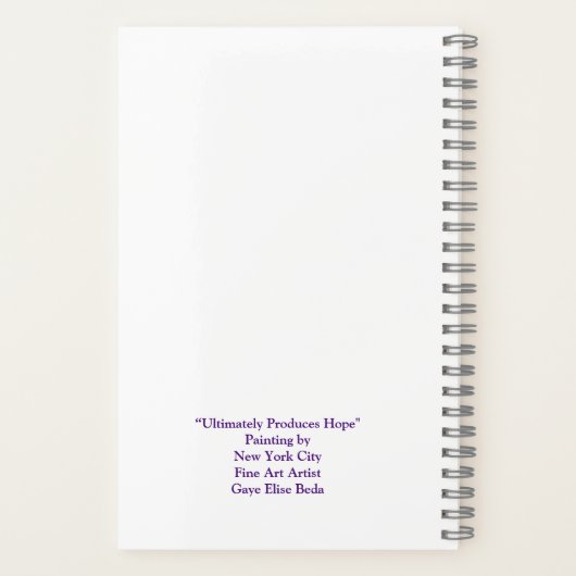 Uiteindelijk levert hoop op notitieboek (Achterkant)