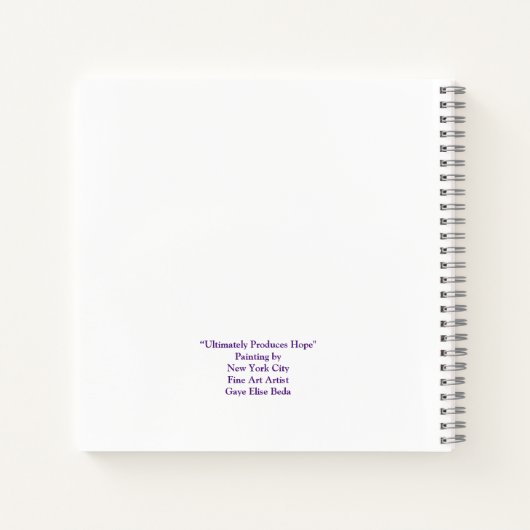 Uiteindelijk levert hoop op notitieboek (Achterkant)