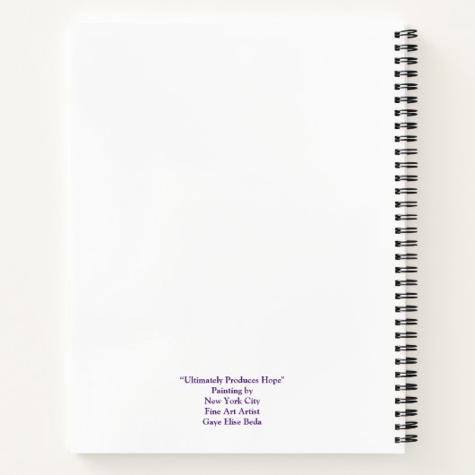 Uiteindelijk levert hoop op notitieboek (Achterkant)