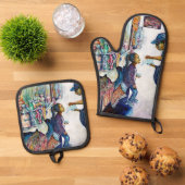 Uiteindelijk levert hoop op ovenwant & pannenlap set (Top down)