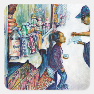 Uiteindelijk levert hoop op vierkante sticker