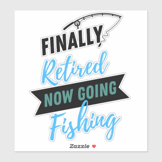 Uiteindelijk met pensioen gaat nu Gevist Schattige Sticker (Vel)