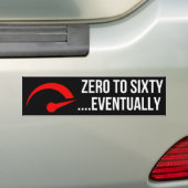 Uiteindelijk nul tot zestig bumpersticker (Op auto)