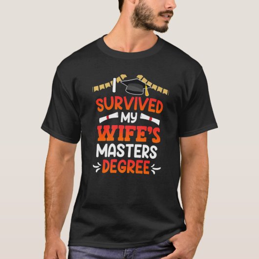 Uiteindelijk overleefde ik de mastergraad 1 van mi t-shirt (Voorkant)