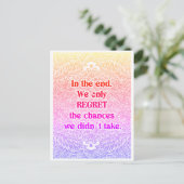Uiteindelijk - Positieve quotes Briefkaart (Staand voorkant)