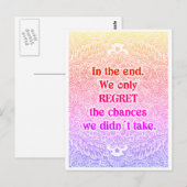 Uiteindelijk - Positieve quotes Briefkaart (Voorkant / Achterkant)