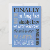 Uiteindelijk trouwde je achtergrond huwelijksuitno kaart (Voorkant)