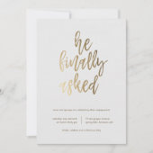 Uiteindelijk vroeg hij een verlovingsfeest aan kaart (Voorkant)