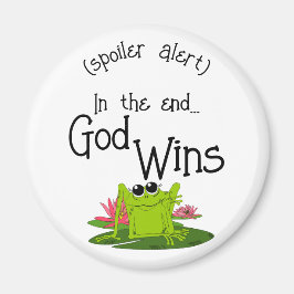 Uiteindelijk wint God Cute Frog Magnet