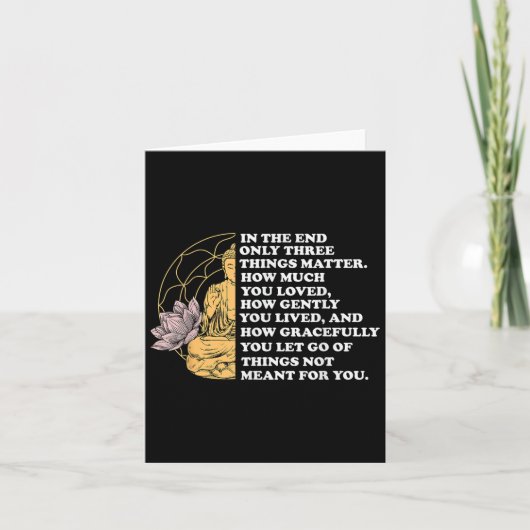 Uiteindelijk zijn er maar drie dingen die boeddhis kaart (Voorkant)