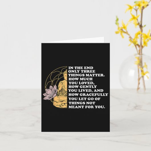 Uiteindelijk zijn er maar drie dingen die boeddhis kaart (Gele Bloem)