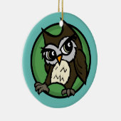 UITEINDELIJKE OWL ROUND CERAMIC CHRISTMAS HOLIDAY  KERAMISCH ORNAMENT (Rechts)