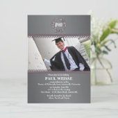 Uiteindelijke prestatie Foto Afstuderen Uitnodigin Kaart (Staand voorkant)