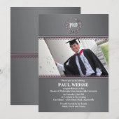 Uiteindelijke prestatie Foto Afstuderen Uitnodigin Kaart (Voorkant / Achterkant)