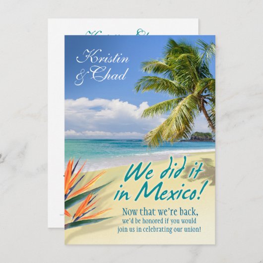 UITEINDELIJKE WEEFSELS (Mexico) bruiloft Kaart (Voorkant / Achterkant)