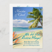 UITEINDELIJKE WEEFSELS (Riviera Maya) bruiloft Kaart (Voorkant / Achterkant)