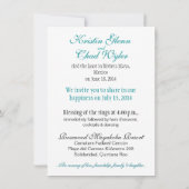 UITEINDELIJKE WEEFSELS (Riviera Maya) bruiloft Kaart (Achterkant)