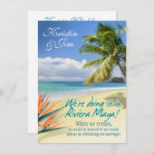 UITEINDELIJKE WEEFSELS (Riviera Maya) bruiloft Kaart (Voorkant / Achterkant)