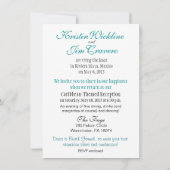 UITEINDELIJKE WEEFSELS (Riviera Maya) bruiloft Kaart (Achterkant)