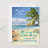 UITEINDELIJKE WEEFSELS (Riviera Maya) bruiloft Kaart (Voorkant)