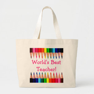 Uiteinden van het Potlood van de Leraar van de Grote Tote Bag