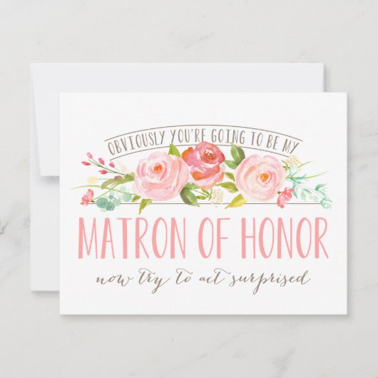 Uiteraard Matron of Honor Roos Garden Kaart (Voorkant)