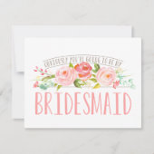 Uiteraard mijn bruidsmeisje Roos tuin Kaart (Voorkant)