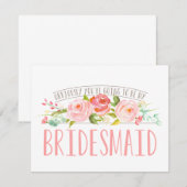 Uiteraard mijn bruidsmeisje Roos tuin Kaart (Voorkant / Achterkant)