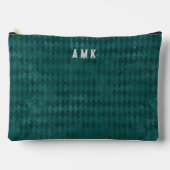 uiterlijk Blauwgroen Harlekijnmonogram Etui (Voorkant)
