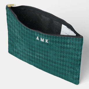  uiterlijk Blauwgroen Harlekijnmonogram Etui