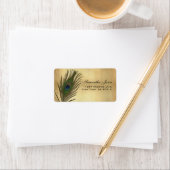 uiterlijk Peacock Feather Aangepast adres Etiket (Insitu)