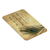 uiterlijk Peacock Feather Elegant Save the Date Magneet (Rechterzijde)