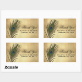  uiterlijk Peacock Feather Wedding Favor Labels (Vel)