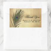  uiterlijk Peacock Feather Wedding Favor Labels (Tas)