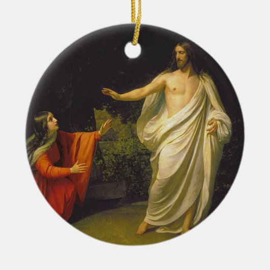 Uiterlijk van Jezus Christus op Maria Magdalina Keramisch Ornament (Voorkant)