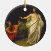 Uiterlijk van Jezus Christus op Maria Magdalina Keramisch Ornament (Achterkant)