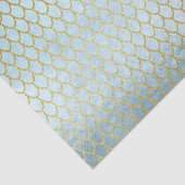 Uiterst Blauwgroen gouden zeemeerminnen Tissuepapier (Detail)