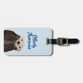 Uiterst Geweldige Schattigee otterfoto Bagagelabel (Voorkant horizontaal)