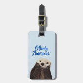 Uiterst Geweldige Schattigee otterfoto Bagagelabel (Voorkant verticaal)
