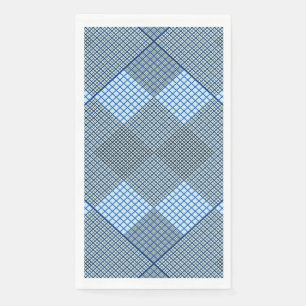 Uiterst ingecheckte 2 tonen 04A blauw BG Servet