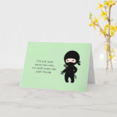 Uiterst kleine Holding Ninja die de Spatie van het Kaart (Gele Bloem)