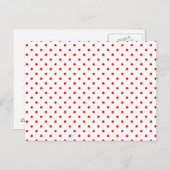 Uiterst kleine Rode Stippen Briefkaart (Voorkant / Achterkant)