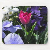 Uiterst kleine Roze Tulp Mousepad Muismat (Voorkant)
