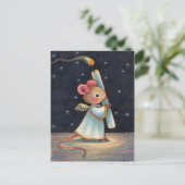 Uiterst kleine Vlam - het Leuke Art. van de Muis Feestdagenkaart (Staand voorkant)