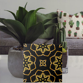 Uiterst luxe gouden en zwarte Marokkaanse mozaïek Tegeltje