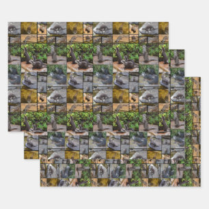 **"Uiterst Schattig: een fotocollage van otters Inpakpapier Vel